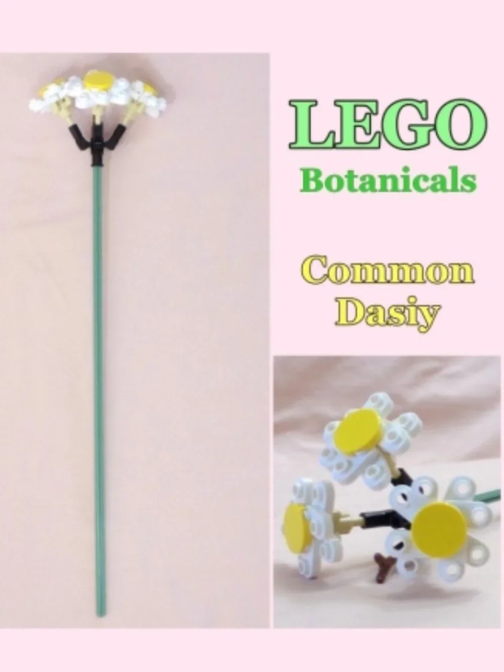 LEGO Botanical Flowers - 1 pcs Common Daisy White - Individual Sale from 10280